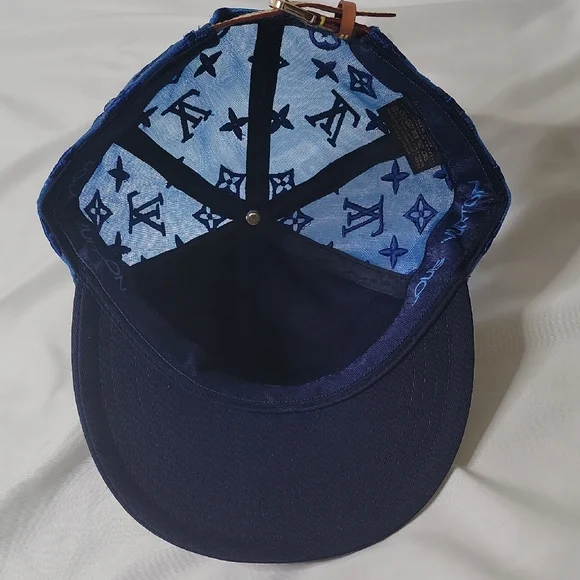 Louis Vuitton Navy and Royal Blue Logo Cap - Picture 3 of 4